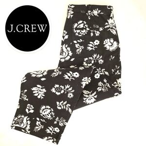 Y2K J. Crew Washed Dark Brown and White Floral-Patterned Mens 34W × 32L Trousers